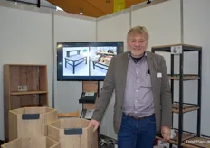 Dirk Conzelmann, Managing Director of CMS Metasys GmbH. The company offers wooden and metal furniture for the exhibition of various products.